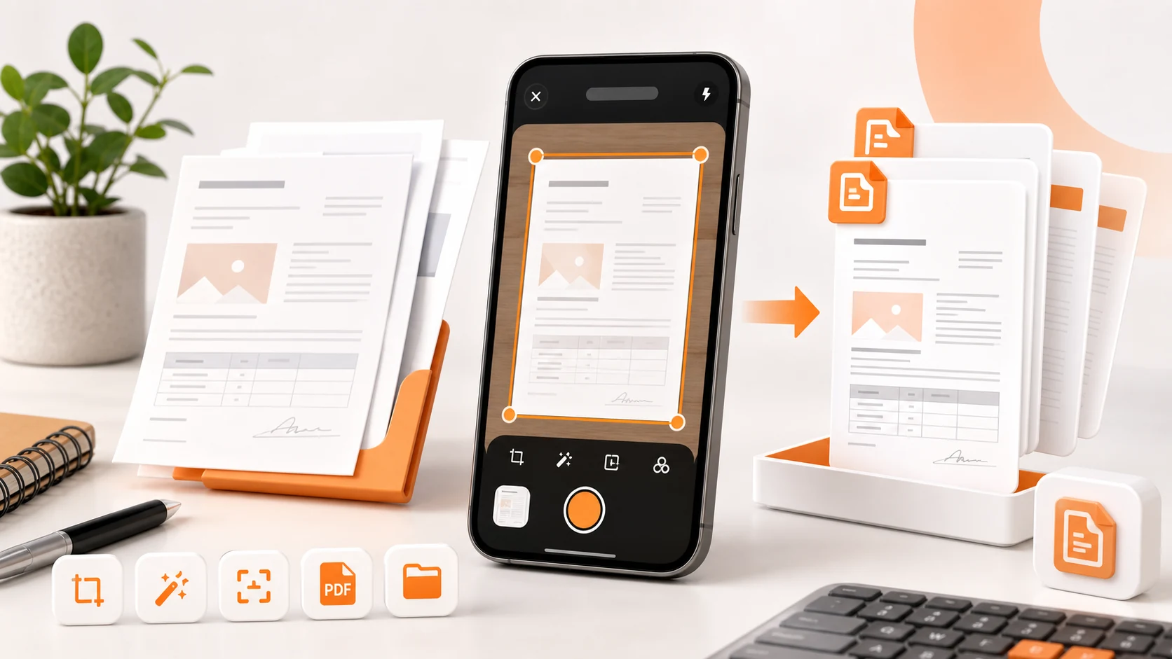DocScanner: Turn Paper Into Clean PDFs hero image
