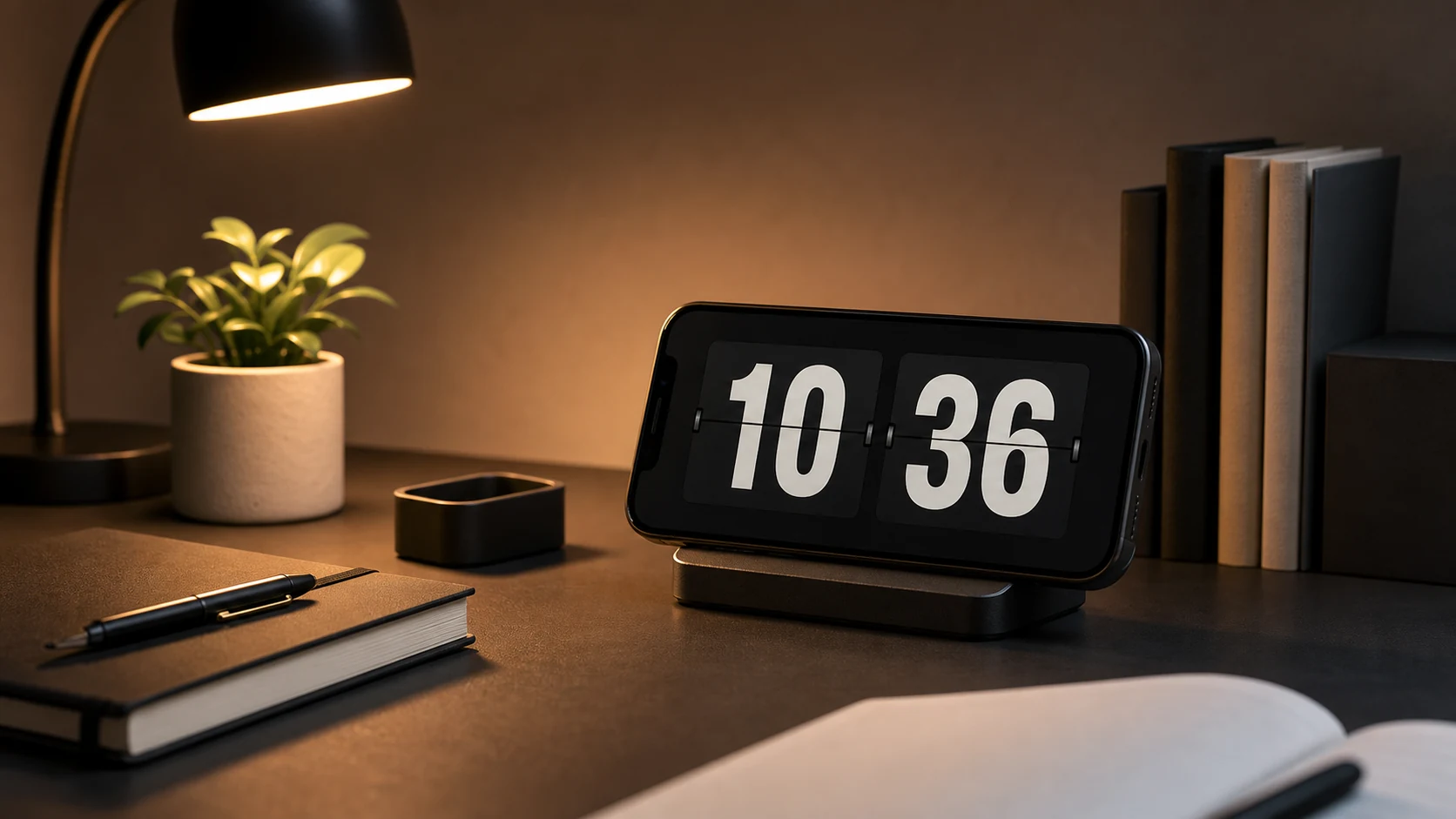 Flip Clock: Set Up a Phone Desk Clock That Helps You Stay Present hero image