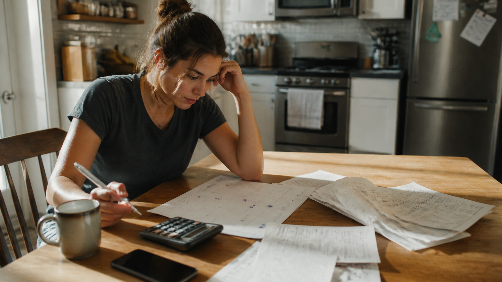 Subs subscription calendar and monthly recurring cost planning on a desk
