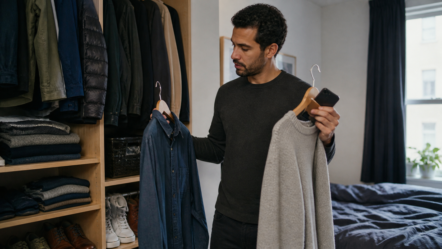 Wheron digital wardrobe with an outfit history and delete confirmation flow